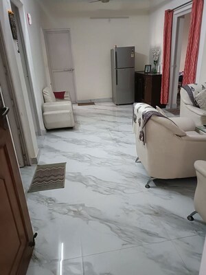 Living Room in 3 BHK Apartment at Vasundhara Enclave – for Rent