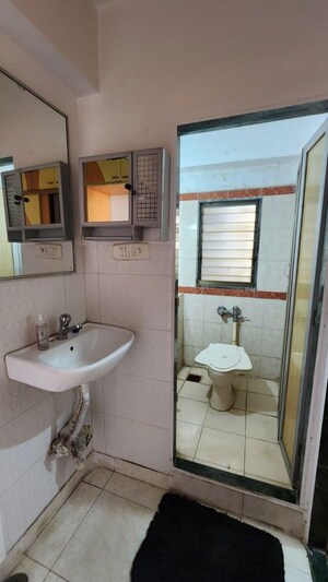 Bathroom in 1 BHK Apartment at Lokhandwala Residency, Worli – for Rent