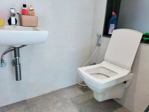 Bathroom in 1 BHK Apartment at Je And Vee Om Trimurti, Malad East – for Sale