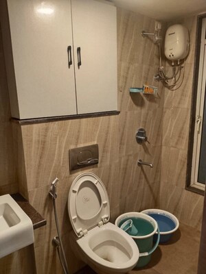 Bathroom in 1 BHK Apartment at Lodha Amara, Kolshet Road – for Rent