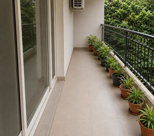 Balcony in 3 BHK Apartment at Vasant Kunj – for Rent