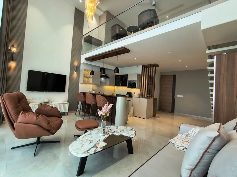 Living Room, m3m-corner-walk Studio 1375 Sq.Ft. Apartment In Sector 74 Gurgaon 10459825