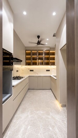 Kitchen in 3 BHK Builder Floor at Sushant Lok I – for Rent