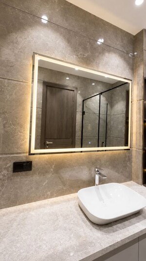 Bathroom in 3 BHK Builder Floor at Sushant Lok I – for Rent