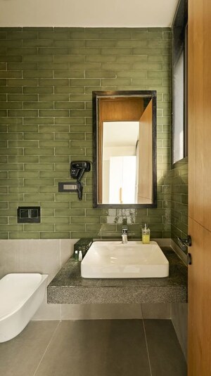 Bathroom in 2 BHK Apartment at Janapriya Nile valley, Madinaguda – for Sale