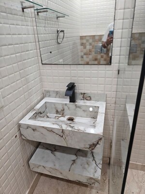 Bathroom in 3 BHK Builder Floor at Panchsheel Enclave – for Rent