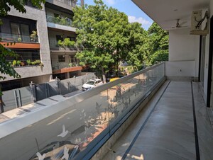 Balcony in 4 BHK Builder Floor at Ansal Sushant Lok I, Sector 43 – for Rent