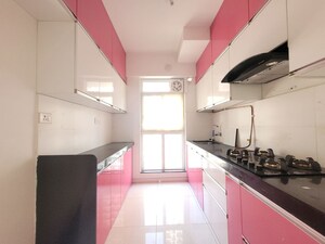 Kitchen in 1.5 BHK Apartment at Godrej Emerald, Ghodbunder Road – for Rent