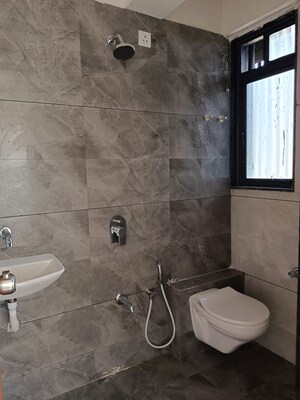 Bathroom in 3 BHK Apartment at Godrej Garden City, Jagatpur – for Rent