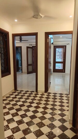 Building Lobby in 3 BHK Builder Floor at Sarvapriya Vihar – for Rent