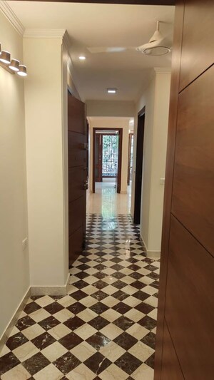 Building Lobby in 3 BHK Builder Floor at Sarvapriya Vihar – for Rent