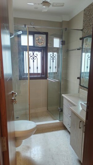 Bathroom in 3 BHK Builder Floor at Sarvapriya Vihar – for Rent