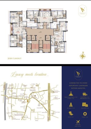 Floor Plan in 2 BHK Apartment at Vaishno Sky, Malad East – for Sale