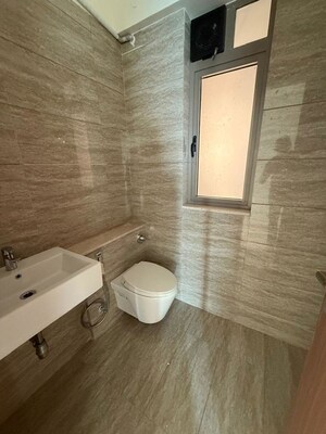 Bathroom in 3 BHK Apartment at Sheth Auris Serenity Tower 3, Malad West – for Rent