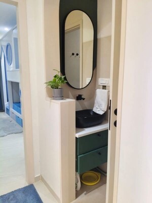 Bathroom in 2.5 BHK Apartment at Oberoi Realty Springs, Andheri West – for Rent