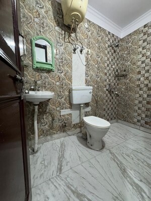 Bathroom in 1 BHK Builder Floor at Chattarpur – for Rent