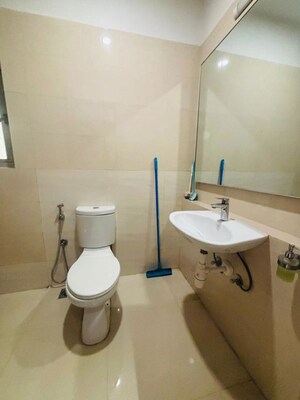 Bathroom in 3 BHK Apartment at Hiranandani Fortune City, New Panvel – for Rent