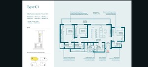 Floor Plan in 3 BHK Apartment at Sobha Rivana, Sector 1 Greater Noida – for Sale