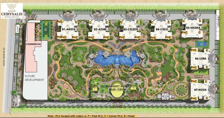 Master Plan, gaur-chrysalis 3 Bedroom 1625 Sq.Ft. Apartment In Sector 22d Yamuna Expressway Greater Noida 10462271