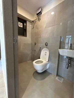 Bathroom in 2 BHK Apartment at Gala Swayam, Mahim West – for Rent