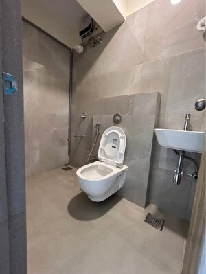 Bathroom in 2 BHK Apartment at Gala Swayam, Mahim West – for Rent