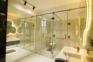Washroom in 4 BHK Apartment at Khanpur – for Sale