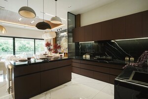 Kitchen in 4 BHK Apartment at Khanpur – for Sale
