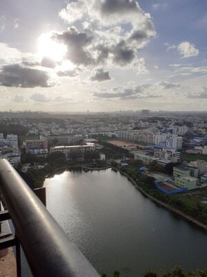 Swimming Pool in 3 BHK Apartment at Pashmina Waterfront, Old Madras Road – for Rent