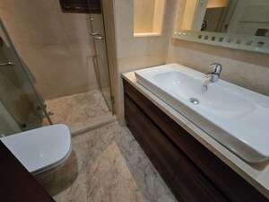 Bathroom in 4 BHK Builder Floor at Green Park Extension – for Rent