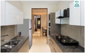 Kitchen in 3 BHK Apartment at Motia Blue Ridge, Dhakoli – for Sale
