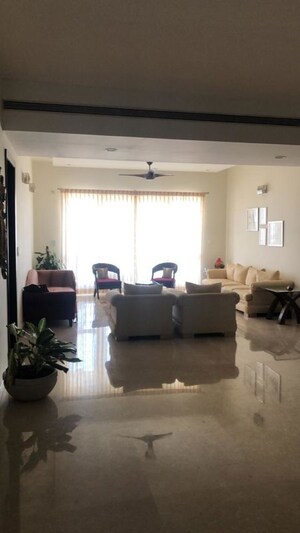 Living Room in 4 BHK Apartment at Prestige White Meadows, Whitefield – for Rent