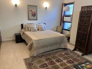 Bedroom in 4 BHK Builder Floor at Panchsheel Enclave – for Rent