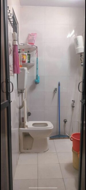 Bathroom in 1 BHK Apartment at Mahada Building, Malad West – for Rent