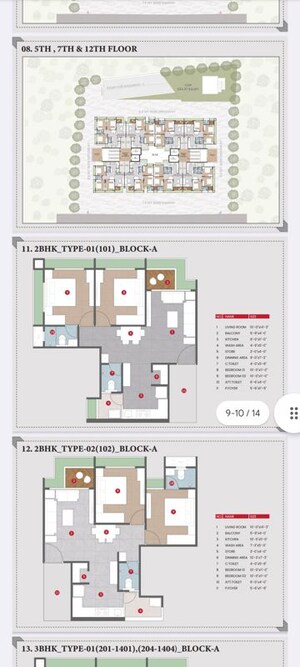 Floor Plan in 3 BHK Apartment at Samsara Kalpavriksh, Sabarmati – for Sale