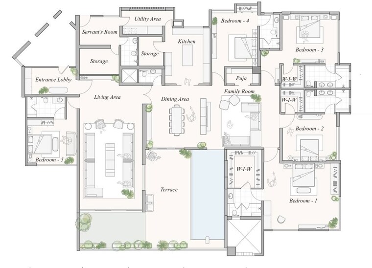 Floor Plan, amar-manhattan 5 Bedroom 6500 Sq.Ft. Apartment In Baner Pune 10463203
