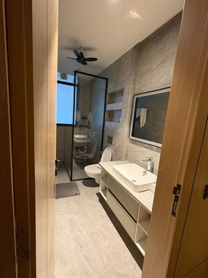 Bathroom in 4 BHK Builder Floor at Unitech South City II, Sector 50 – for Sale