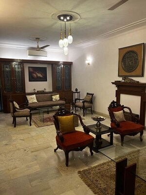 Living Room in 3 BHK Builder Floor at Vasant Vihar – for Rent