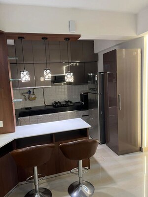 Kitchen in 3 BHK Apartment at Ramprastha City The View, Sector 37d – for Rent