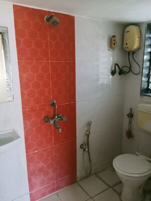 Bathroom in 2 BHK Apartment at Sai Baba Vihar Complex, Ghodbunder Road – for Rent