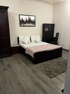 Bedroom in 1 BHK Builder Floor at Vasant Vihar – for Rent