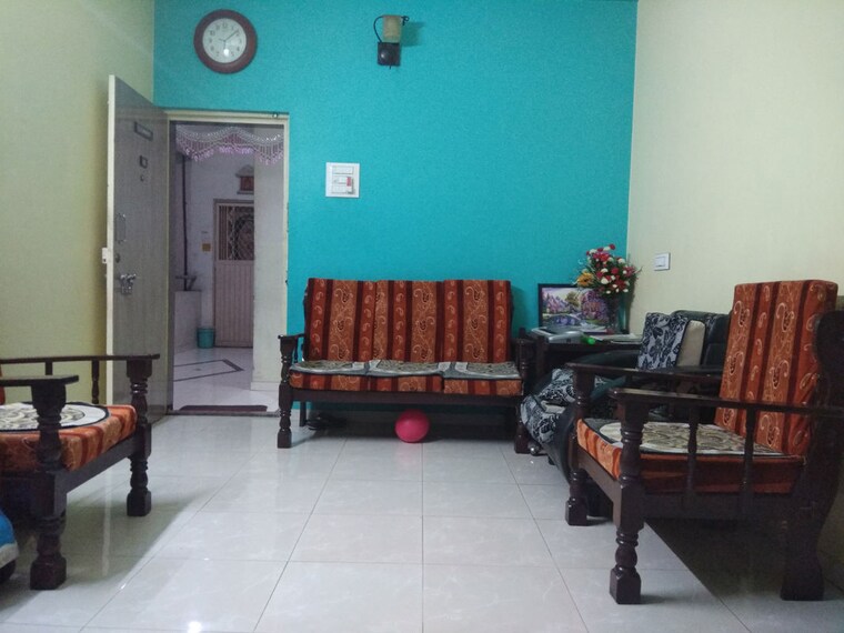 Living Room, gk-dwarka-sai-paradise 3 Bedroom 1400 Sq.Ft. Apartment In Pimple Saudagar Pune 10463997