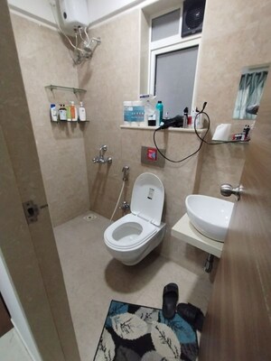 Bathroom in 1 BHK Apartment at JP Eminence, Andheri West – for Rent