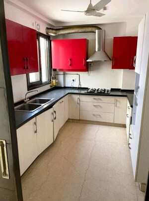Kitchen in 3 BHK Builder Floor at Greater Kailash I – for Rent