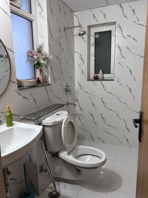 Bathroom in 3 BHK Apartment at Ramprastha Primera, Sector 37d – for Rent