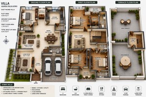Floor Plan in  Villa at Adarsh Palm Acres, Huttanahalli – for Sale