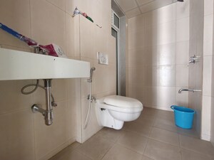 Bathroom in 3 BHK Apartment at Godrej Emerald, Ghodbunder Road – for Rent