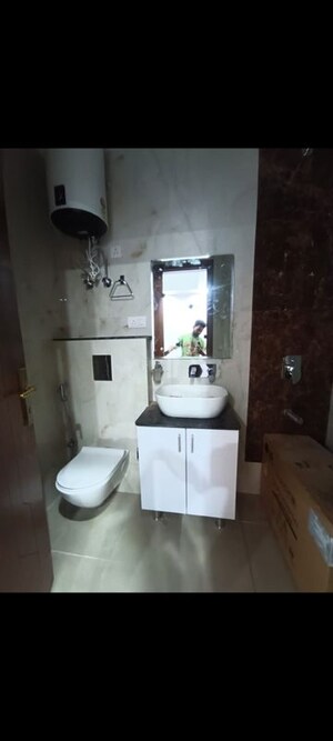 Bathroom in 3 BHK Builder Floor at Chittaranjan Park – for Rent