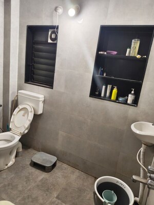 Bathroom in 1 BHK Apartment at Aundh Gaon – for Rent