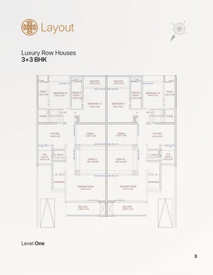 Floor Plan in 6 BHK Villa at Oxford Golf Estate, Lavale – for Sale