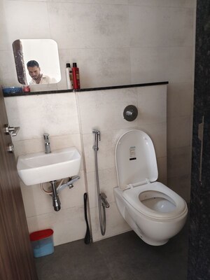 Bathroom in 1 RK Apartment at Bramhacorp Smart, Wadgaon Sheri – for Rent